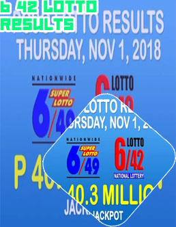 Lotto 6 42 result today