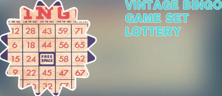 Vintage bingo game set